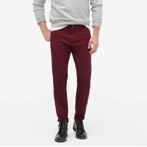 J. Crew Burgundy Stretch Chinos